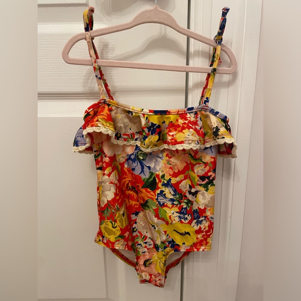 Girls floral Zimmerman swimsuit size 4